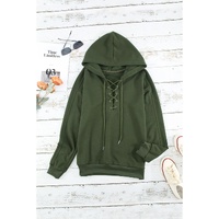 Azura Exchange Solid Color Lace-up Hoodie - 2XL thumbnail