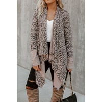 Leopard Open Front Cardigan - S thumbnail