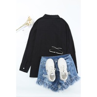 Azura Exchange Buttoned Pocket Long Sleeve Shirt - S thumbnail