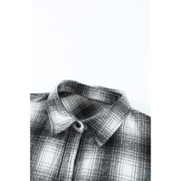 Azura Exchange Plaid Buttons Pocketed Shacket - M thumbnail