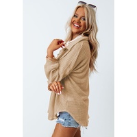 Azura Exchange Waffle Knit Button Up Shirt - S thumbnail
