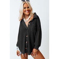 Azura Exchange Button Up Waffle Knit Casual Shirt - M thumbnail