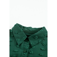 Azura Exchange Button Fuzzy Polka Dot Shirt - L thumbnail
