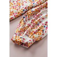 Azura Exchange Boho Floral Print Button Front Shirt - L thumbnail
