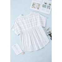 Azura Exchange Loose Fit Striped Print Top - M thumbnail