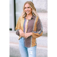 Azura Exchange Long Sleeve Dot Print Button Down Shirt - L thumbnail