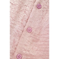 Delicacy Metallic Buttoned Loose Fit Short Sleeve Shirt - L thumbnail