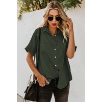 Azura Exchange Denim Shirt with Turn-down Collar - L thumbnail