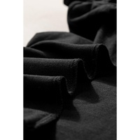 Black Ruffled Wide Straps Slim Tank Top - L thumbnail