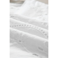 White Embroidery Patterned Knotted Straps V Neck Tank Top - XL thumbnail