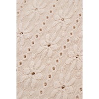 Oatmeal Floral Textured Crew Neck Tank Top - L thumbnail
