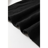 Black Ruffled Shoulder V Neck Shift Tank Top - S thumbnail