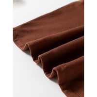 Coffee Solid Color U Neck Slim Fit Tank Top - L thumbnail