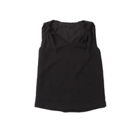 Azura Exchange Black V Neck Knotted Shoulder Vest - S thumbnail