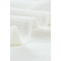 White Ribbed Zipper Sweatshirt and High Waist Shorts Set - L thumbnail