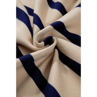 White Colorblock Drop Shoulder Buttoned Loose Cardigan - M thumbnail