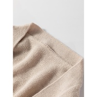 Beige Side Pockets Open Front Long Knitted Cardigan - M thumbnail