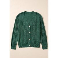 Canton Open Knit Drop Shoulder Sweater Cardigan - 2XL thumbnail