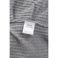 Gray Black/Pink/Gray/Khaki/Apricot  Wrap V Neck Waffle Sweater - 2XL thumbnail