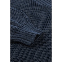 Dark Blue Dew Shoulder Juliette Knitted Sweater - L thumbnail