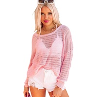 Azura Exchange Eyelet Knit Long Sleeve Top - M thumbnail