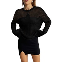 Black Seeing Stars Oversized Sweater - L thumbnail