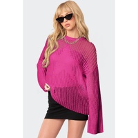 Rose Seeing Stars Oversized Sweater - M thumbnail