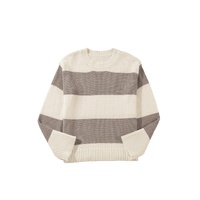 Simply Taupe Colorblock Loose Pullover Sweater - L thumbnail
