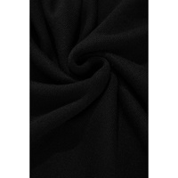 Black Pearled Drop Shoulder Round Neck Sweater - S thumbnail