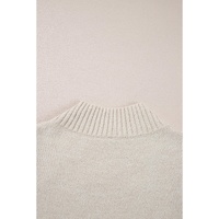 Parchment Pearl Beaded High Neck Bodycon Sweater Dress - XL thumbnail