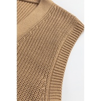 Parchment V Neck Buttoned Front Sweater Vest - S thumbnail