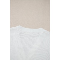 White V Neck Buttoned Sweater Vest - L thumbnail