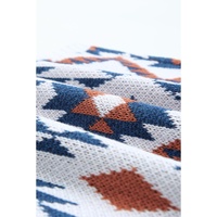 White Aztec Geometric Print Knitted Tank Top - L thumbnail