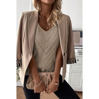 Parchment Chevron Pointelle Knit Spaghetti Straps Sweater Vest - L thumbnail