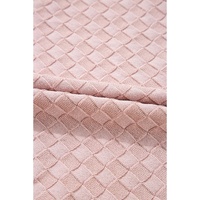 Light Pink Solid Textured Checkered U Neck Sweater Vest - XL thumbnail