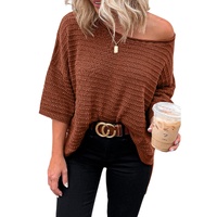 Azura Exchange Textured Knit Drop Shoulder Tee - S thumbnail