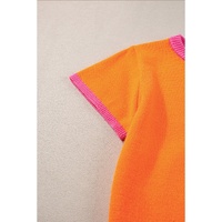 Flamingo 2-tone Color Block Knit Cap Sleeve Sweater Top - M thumbnail