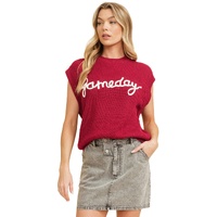 Racing Red Game Day Rugby Football Season Sweater Vest - 2XL thumbnail