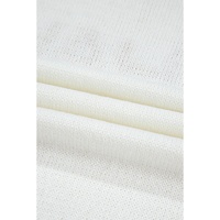 White Knitted YEEHAW Stitch Edge Crew Neck Sweater T Shirt - S thumbnail