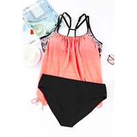 Azura Exchange Pink Printed Lined Tankini Swimsuit - S thumbnail