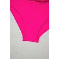 Rose Leopard Drawstring Side Tankini 2pcs Swimsuit - L thumbnail