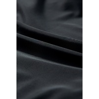 Black Ruffled Trim Ruched One Piece Bathing Suit - M thumbnail