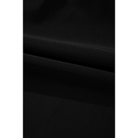Black Side Tied Waist Square Neck Adjustable Straps A-line One Piece Swim Dress - S thumbnail