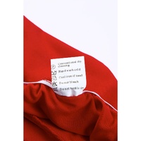 Fiery Red Long Sleeves Wrap V Neck Ruched Sheath Bodycon Dress - L thumbnail