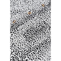 Long Sleeve Leopard Animal Print Shirt Dress - M thumbnail
