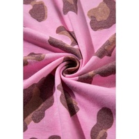 Pink Leopard Mineral Wash Side Pocket Shift Mini Dress - M thumbnail