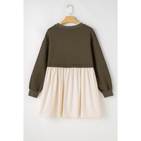 Jungle Green Sweatshirt Poplin Mini Dress - L thumbnail