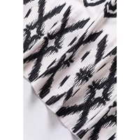 Black Western  Aztec Printed Fashion Vacation Sundress - M thumbnail