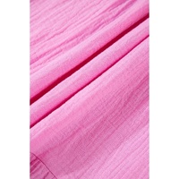 Bonbon Solid Collared V Neck Tiered Loose Fit Midi Dress - L thumbnail