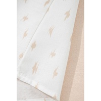 Beige Western Aztec Print Pleated Square Neck Loose Mini Dress - L thumbnail